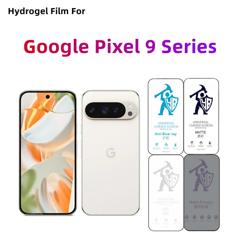 

2pcs Matte Hydrogel Film For Google Pixel 9/9pro/9A HD Screen Protector For Google Pixel 9 Pro XL Eye Care Privacy Matte Film