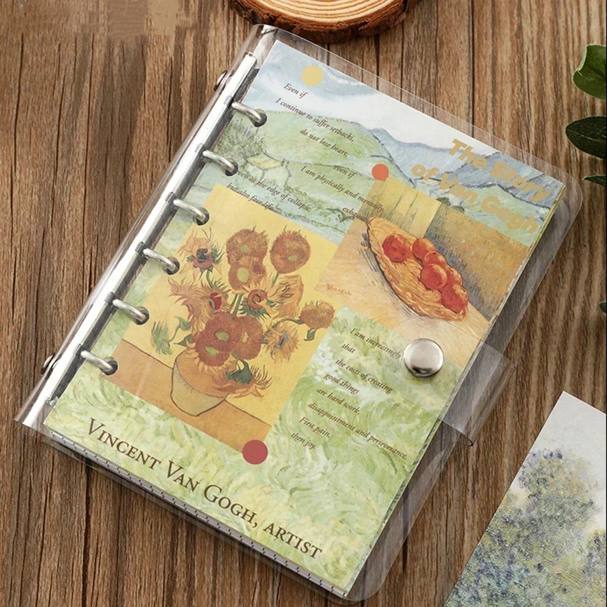 Oil Notepad Gogh Card Sticky Stationery Pcs/ Notebook Gift Set Sticker Van Note 150 Box Binder Tapes Painting Washi