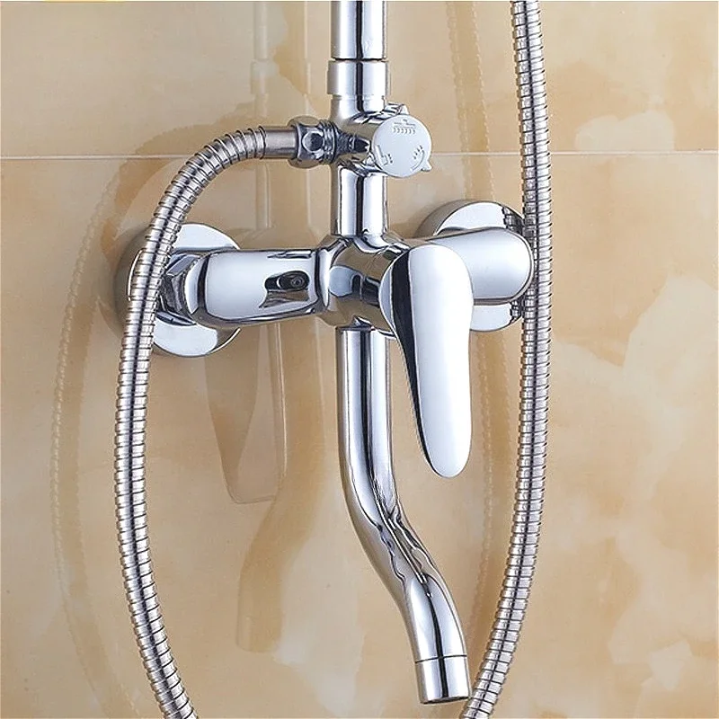 

Bathroom Faucet Hot and Cold Mixer Valve Bathtub Faucets Shower Accessories Household Wall Mounted Chrome Shower Mixer Tap