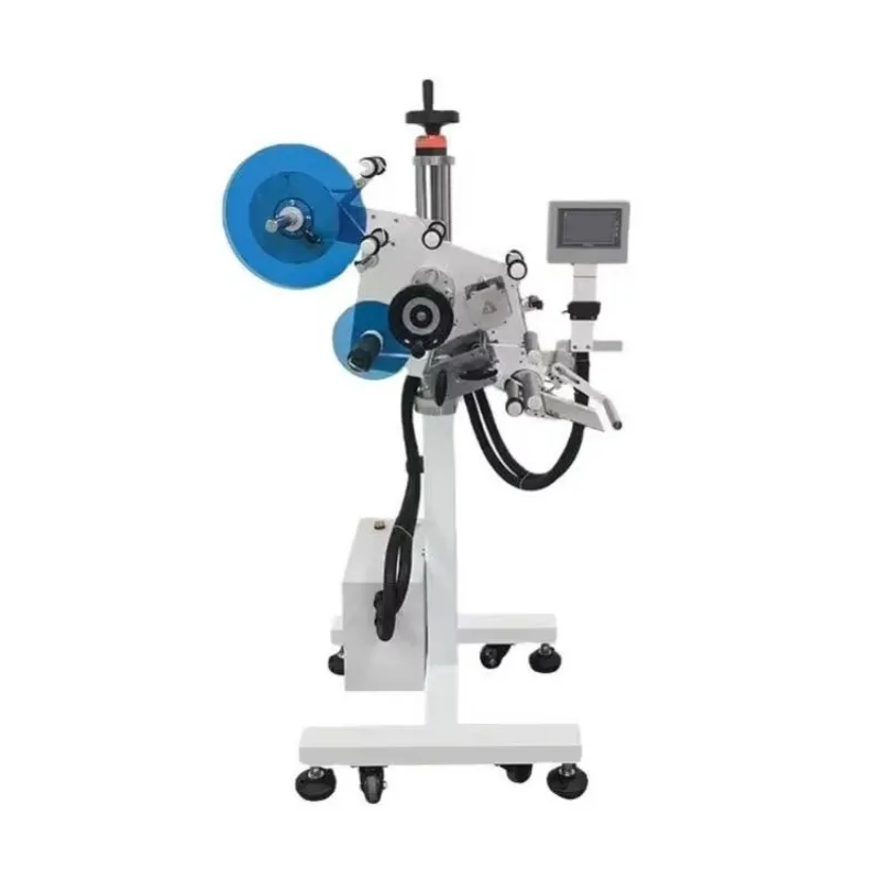 2024 Portable Automatic Flat Labeling Machine Digital Printing Adhesive Label Applicator for Industrial Packaging Usage