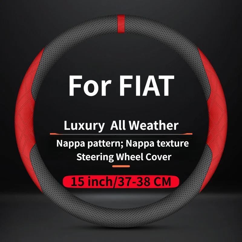 37-38cm steering wheel cover suitable for Fiat Toro Tipo Ducato Scudo  Talento Freemont two-color splicing Auto Interior Parts