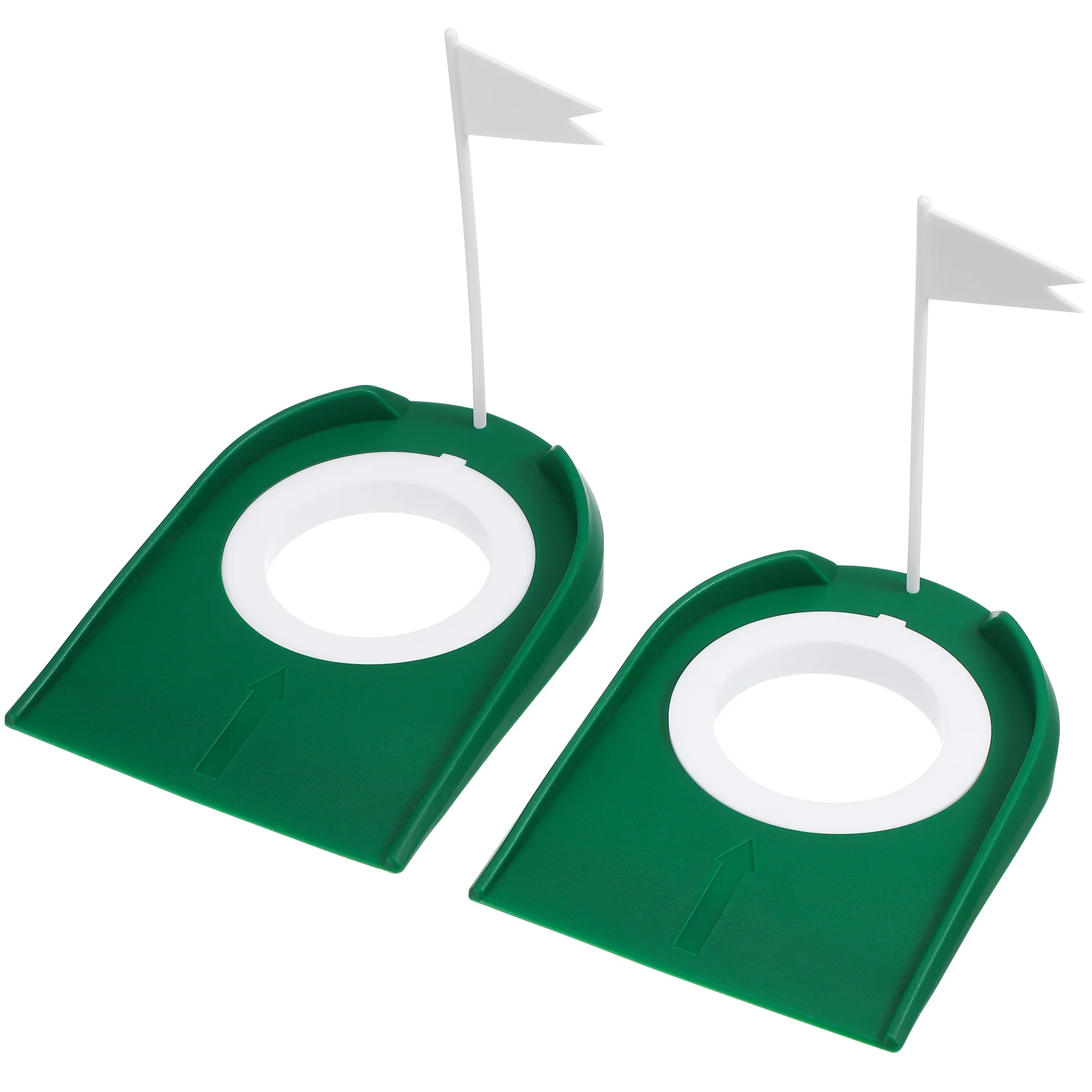 2 Pcs Golf Putting Disc Mini Cup Indoor Green Accessories Aid Hole With Flag