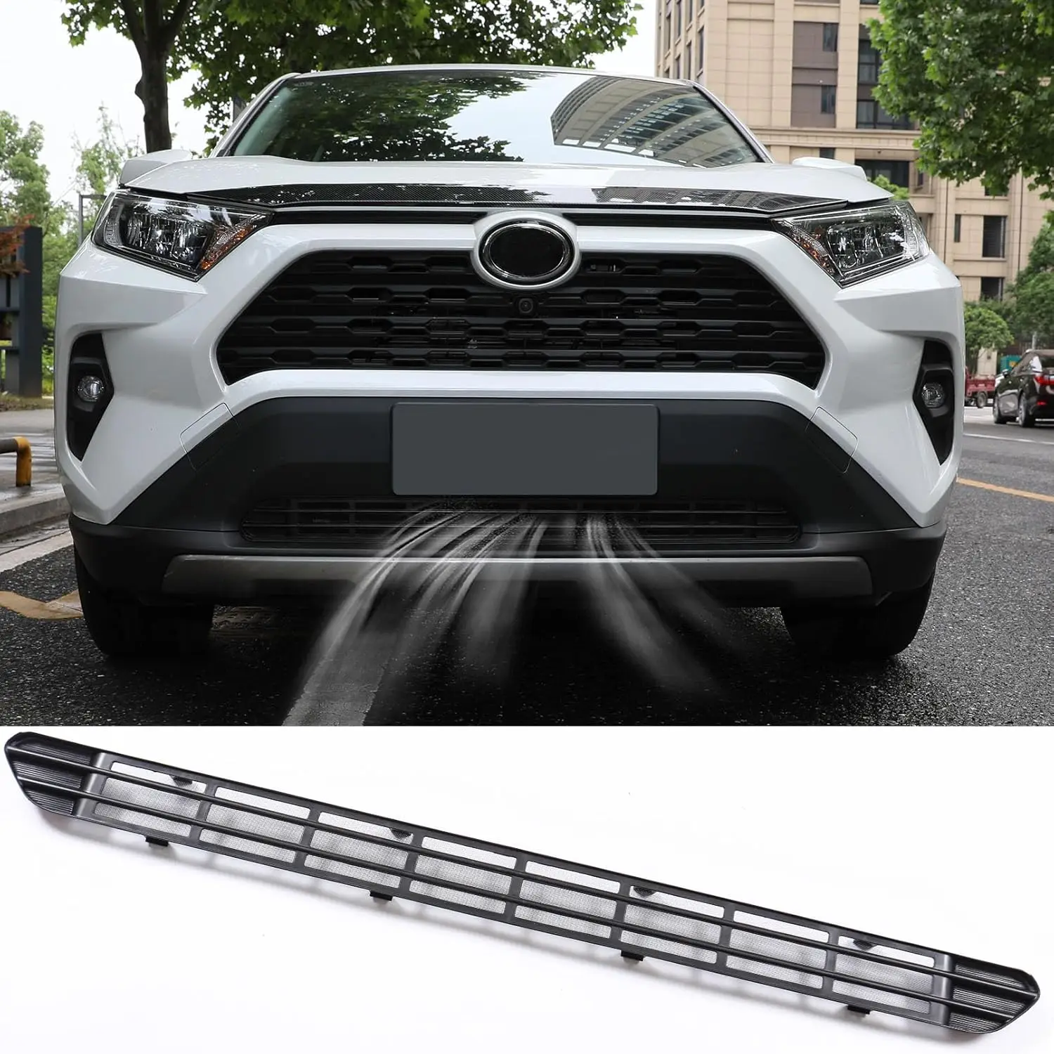 

Сетчатая вставка для передней решетки Toyota RAV4 2019-2025 (НЕ подходит для Adventure и TRD Off-Road), защитная накладка на бампер, решетка воздухозаборника