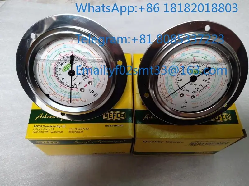 Refrigerant Shockproof Oil Filled Pressure Gauge Cold Storage High Low Pressure Unit Manometer