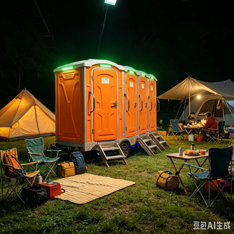 8 Stall Luxury Toilet Trailer Heavy Duty Steel Frame Luxury Sanitary Toilet Facility Advanced Design Product Factory Support