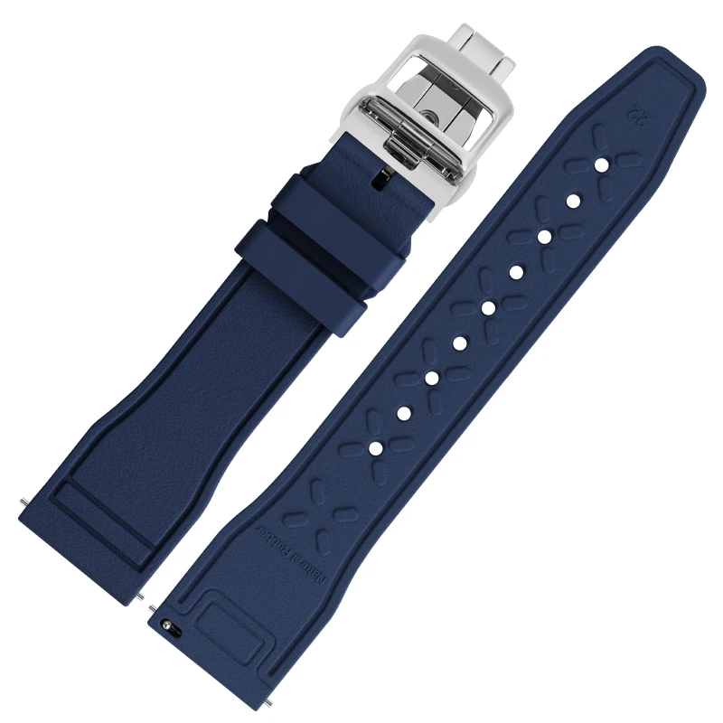 High quality 20mm 21mm 22mm VITON watch band for Jaeger strap master moon phase LeCoultre Reverso quick release strap bracelet