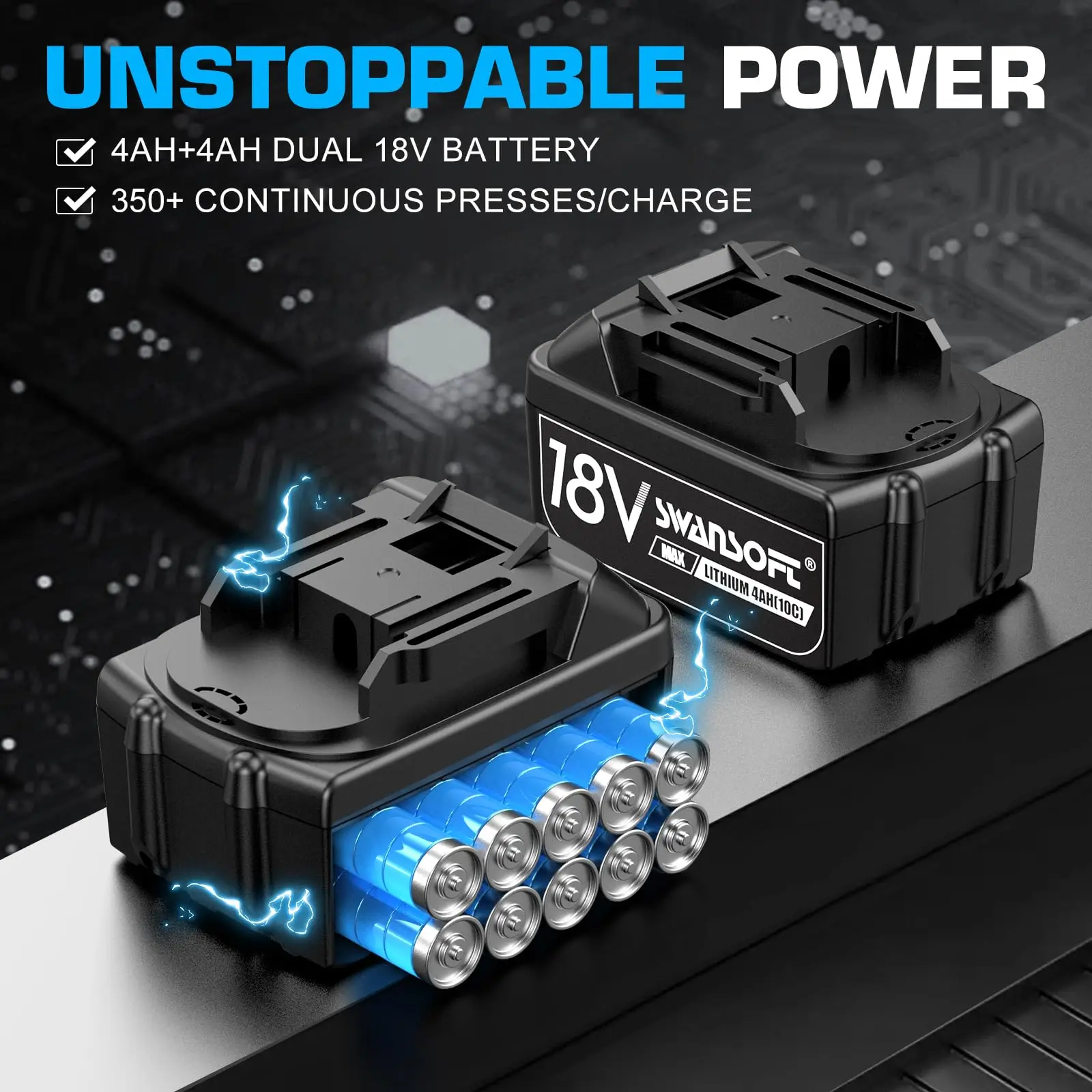 أداة تجعيد النحاس الهيدروليكية 32KN 18V 4Ah كهربائية مع 4 فكي 1/2 بوصة، 3/4 بوصة، 1 بوصة، 1-1/4 بوصة