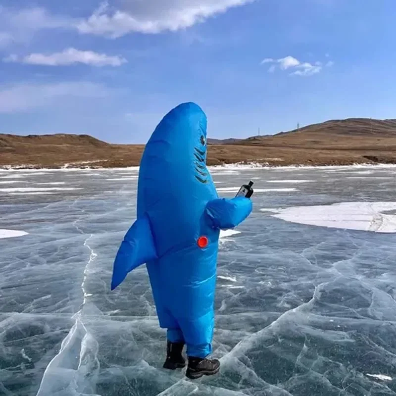 

Inflatable shark costume adult fun marine animal cosplay blow up suit Halloween Christmas theme party performance costume props