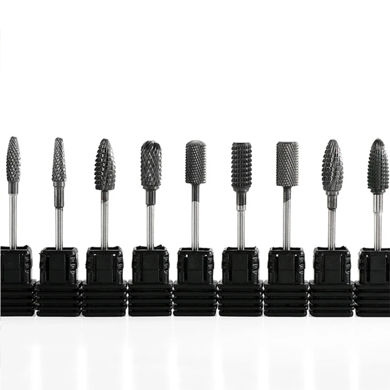 

9, тип, черный титан, карбид вольфрама, сверла для ногтей, аппарат для маникюра, аксессуары для дрелей, фрезы, инструменты для удаления геля