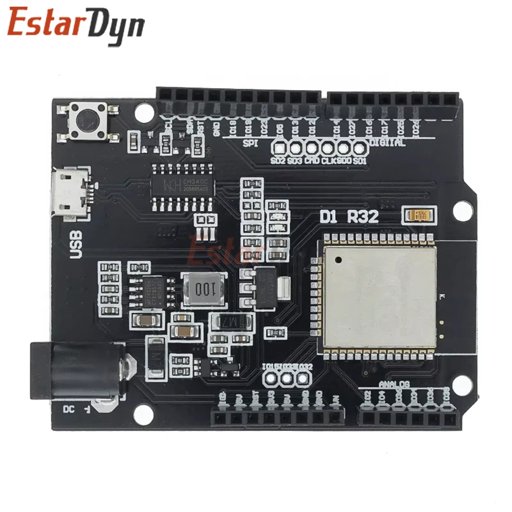 ESP32 For Wemos D1 Mini For Arduino UNO R3 D1 R32 WIFI Wireless Bluetooth Development Board CH340 4M Memory One