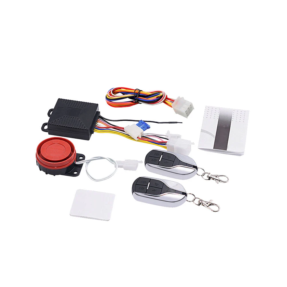 

1Set Motorcycle Anti-Theft Alarm System 12V Keyless Entry Remote Start Auto-Arm Vibration Detection Scooter Horn Security