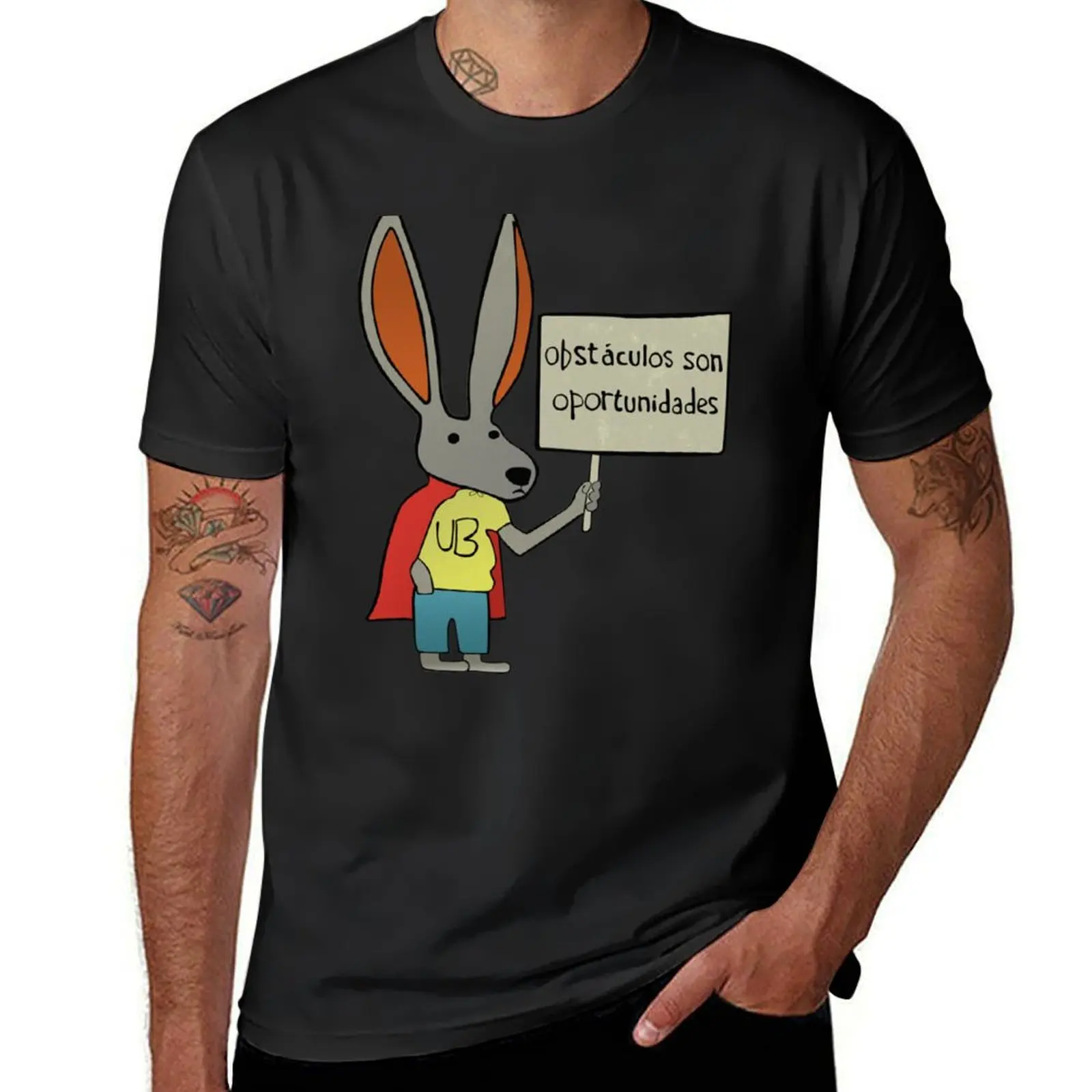 

Ultra Bunny with a Sign - Rick Flag shirt T-Shirt quick-drying valentines clothes tee shirts for men