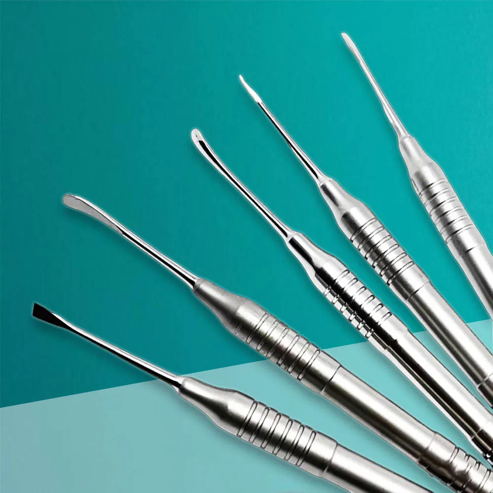 

5Pcs Dental Periodontal Instruments Implant Periosteal Separator Double End Tool for Oral Surgery Precision