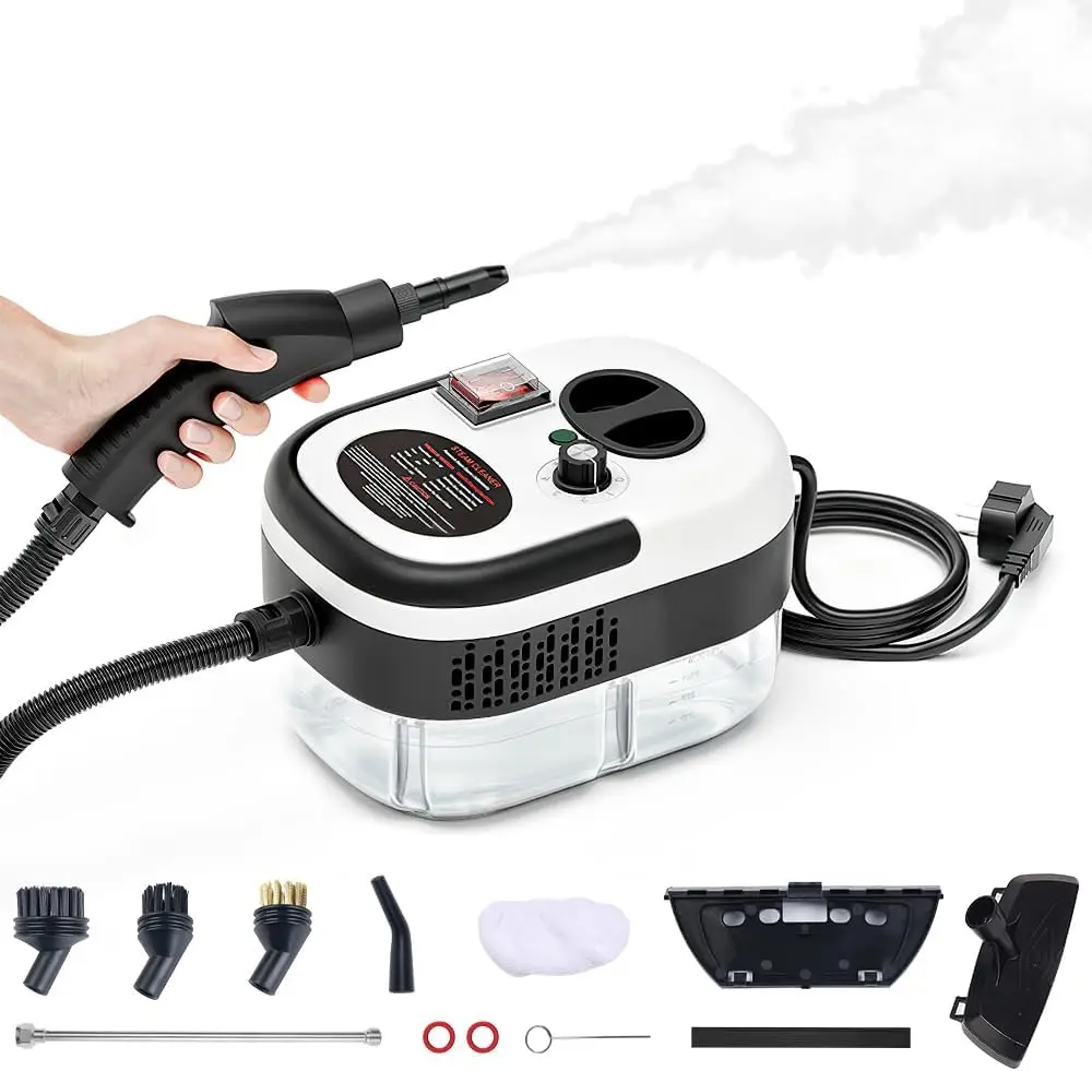 High Pressure Handheld Steam Cleaner, Portable Steamer for Cleaning, 6-Level Pressurized Steam Gun, Powerful Stream Cleaners for Home Deep Cleaning, Car Detailing, Grout, Tile, Window, Furniture
