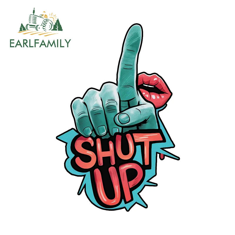 EARLFAMILY Interestig Cartoon Text Design Car Stickers Cool Surfboard Computer Decals Scratch-Proof Air Conditioner Decor