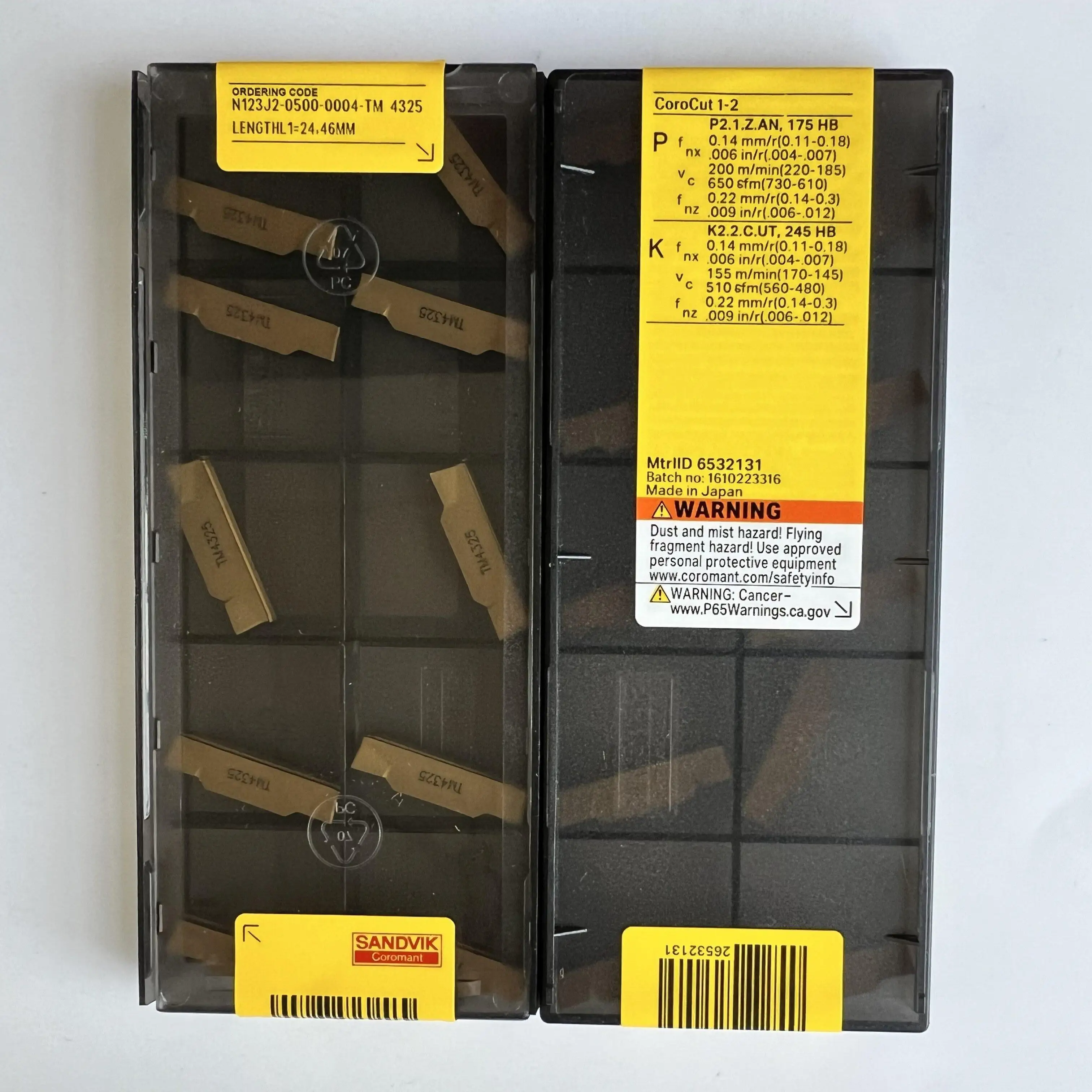 N123J2-0500-0004-TM 4325 /Original carbide blade 10 Pcs