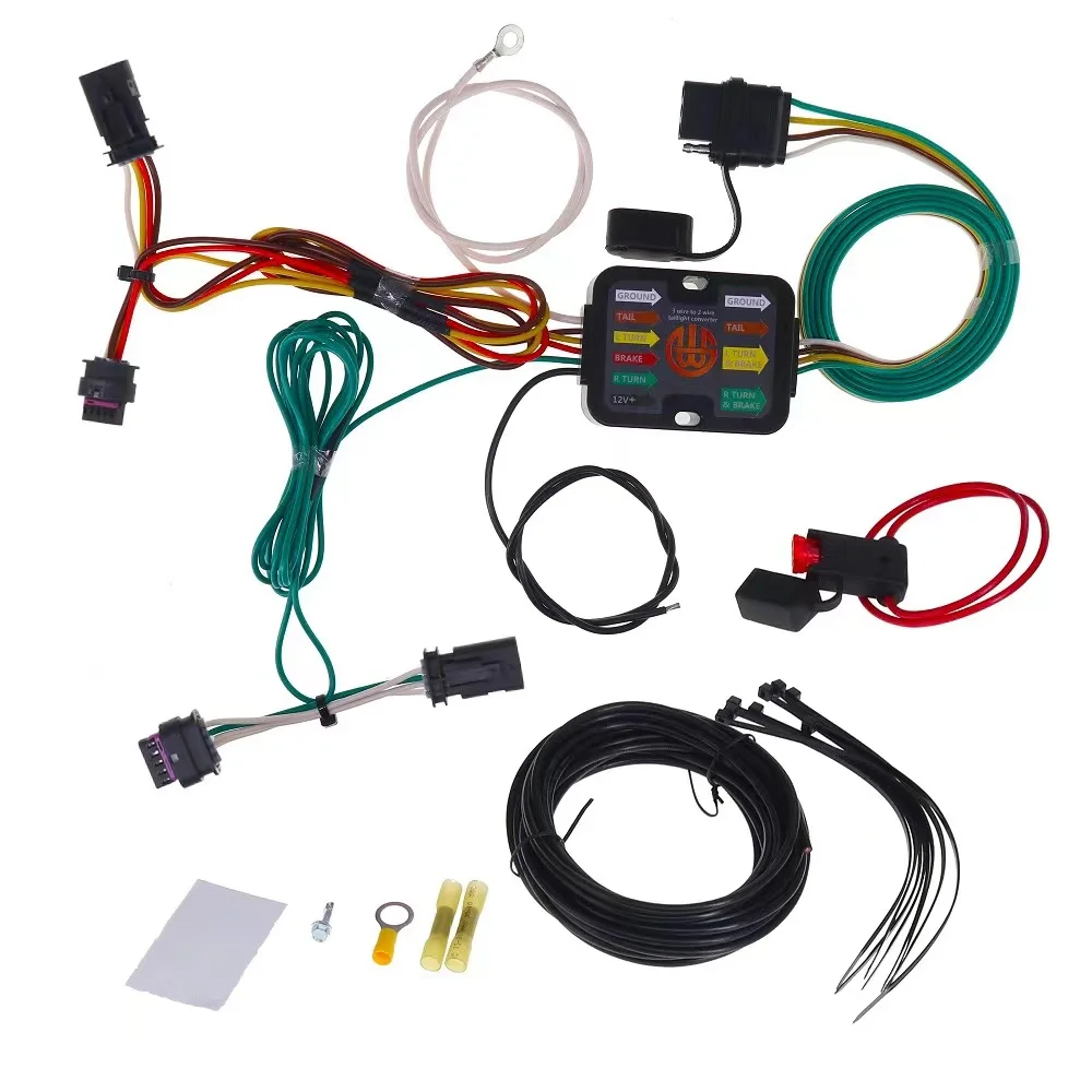 Trailer Connector Accessories 4 pin trailer harness 3 to 2 Power converter US 17-23 Model 3 20-23 Model Y