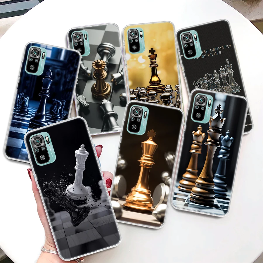 Competitive Chess Game Coque Phone Case For Xiaomi Redmi Note 13 14 12S 12 11S 11T 11E Pro Plus 11 10 10S 4G 5G 14Pro Soft Silic