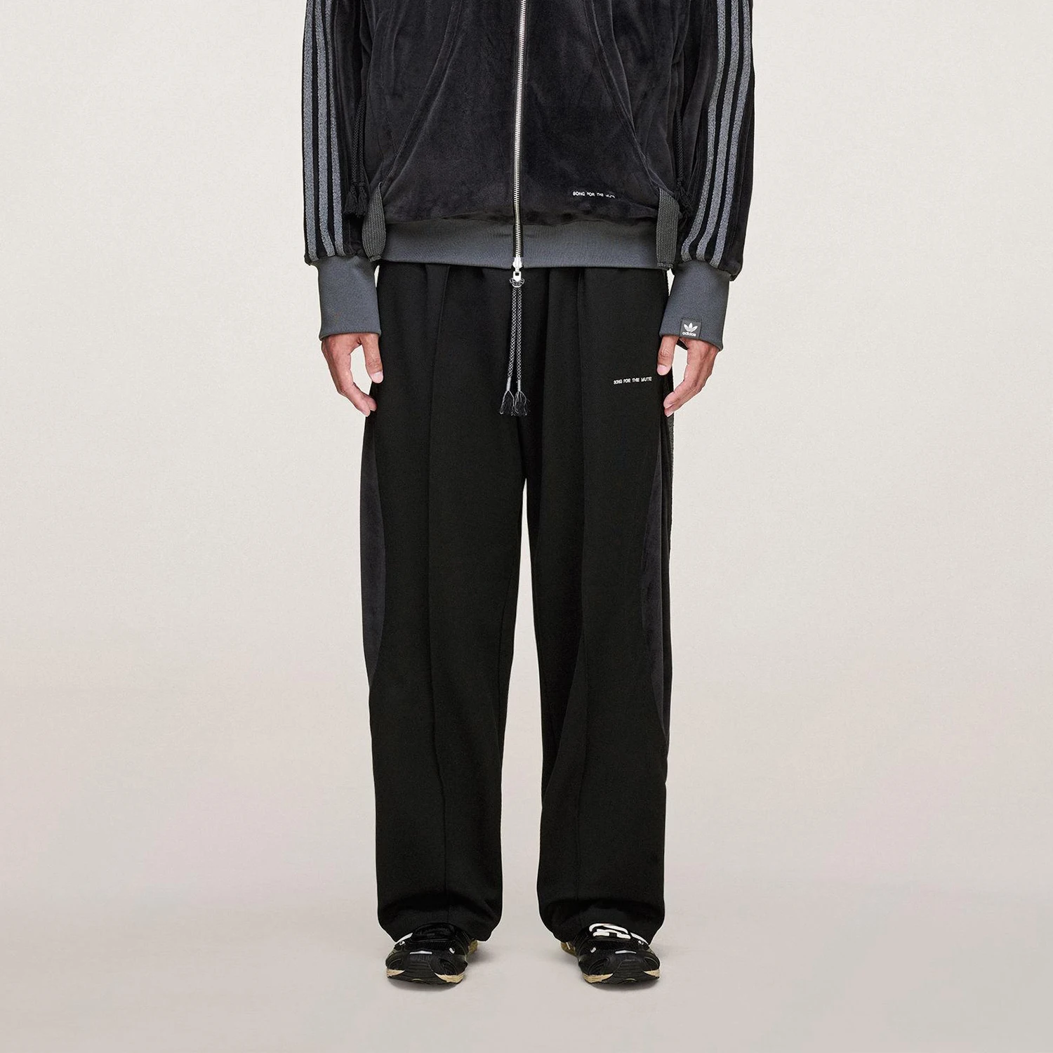 Adidas genuine clover men's and women's woven striped casual sports pants KC0323