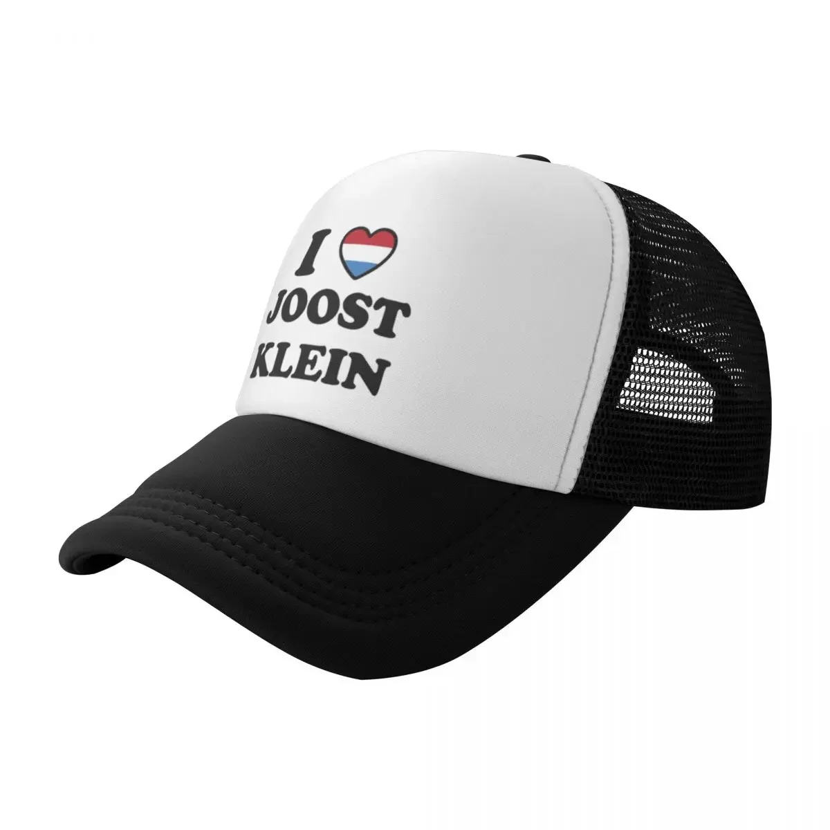 I Heart Joost Klein Netherlands Flag Design Printing Mesh Baseball Cap For Women Men Trucker Hat 2024 New Street Dance Hats