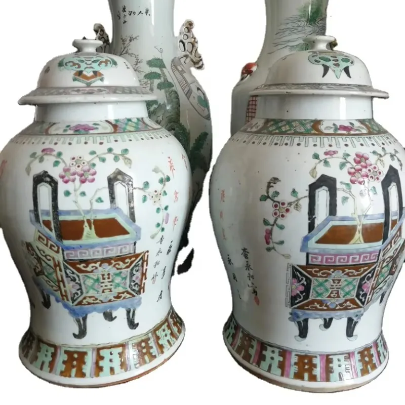 

Antique figure pattern porcelain pot ceramic, real old decorative teapot
