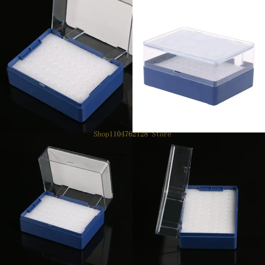 

Пластиковый ящик для хранения с пенопластовым органайзером для фрез для 50 сверл для печатных плат, лучшая распродажа