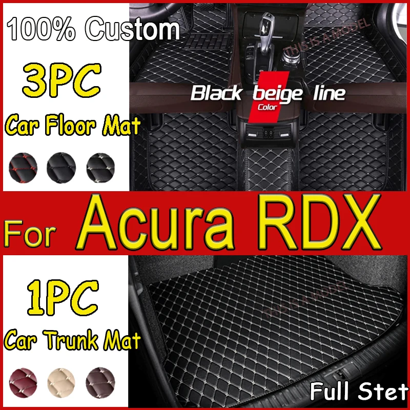 

Автомобильные коврики для Acura RDX 2018 2017 2016 2015 2014 2013 2012 2011 2010, аксессуары для автомобильного интерьера, Водонепроницаемые кожаные коврики