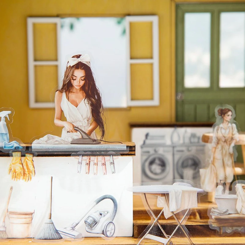 2Style 3Rolls/bag Home Life Scene Scenography Tape DIY Handbook Scrapbook Album Photo Frame Creative Material Decoration