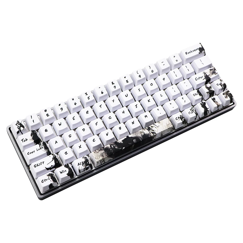 

PBT 71 keys, mechanical keyboard five-sided sublimation GK64/DZ60/GH60 keycap OEM height, knight line