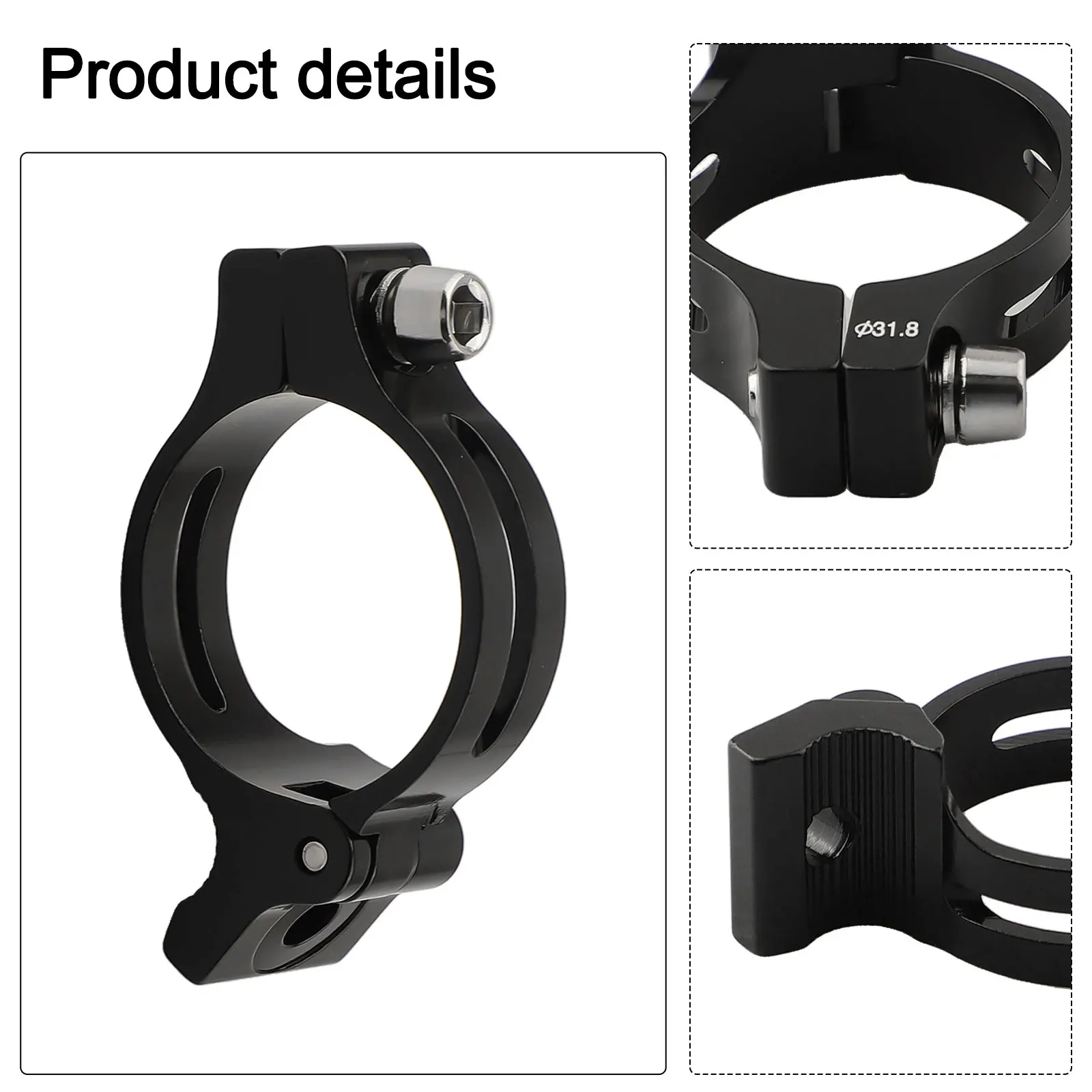 Bike Front Derailleur Clamp Front Derailleur Clamp Accessory For Bikes Rust-proof Aluminum Alloy For Road Bikes