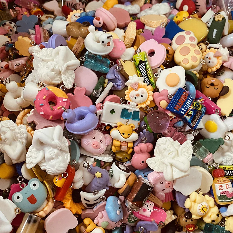 مجموعة دلايات راتنج فاكهة حيوانات كرتونية ، قرط ذاتي الصنع ، سوار ، قلادة ، صناعة ، بيع بالجملة ، دلايات من من المجوهرات ، من من من من من من من صوفي