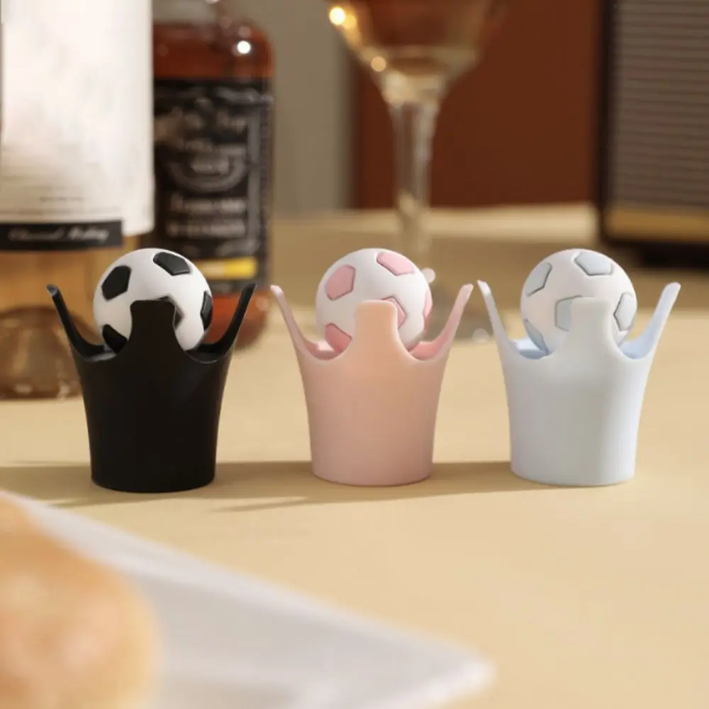 Silicone Soccer Wine Bottle Stopper Dust-Proof Leak-Proof Football Wine Bottle Sealed Cap Flexible Durable