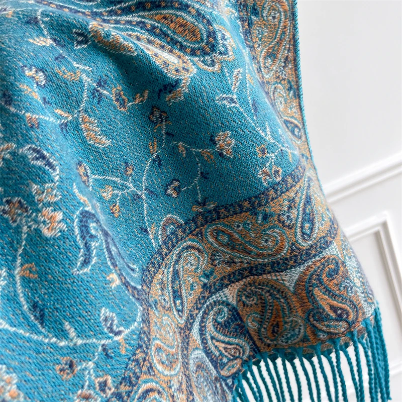 Luxury Brand Autumn Cashmere Shawl Women Wrap Warm Winter Jacquard Pashmina Scarves Design Print Female Foulard Stoles Scarf
