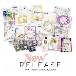 Arches Frame Cutting Dies Baru Kedatangan 2023 Kerajinan Paskah Perangko Bening Stensil dan Set Pelat Foil Panas Dekorasi Buku Tempel 8 stempel dan cetakan penjualan terbaik - №