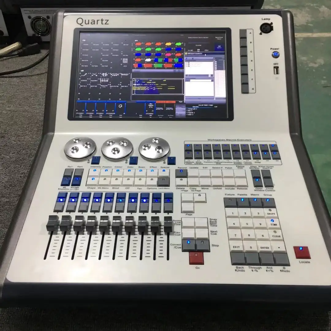 

Titan V11 Lighting Console Compatible Quartz Tiger Touch Quartz Dmx Dj Controller with Flight Case