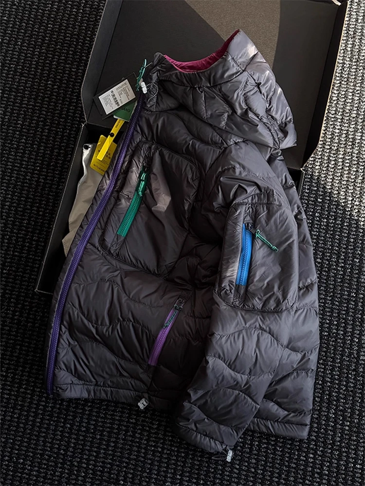 

Thiened Cotton Jaet Men's Winter Outdoor Waterproof Windproof Hooded Multi-ket Workwear Warm US Sle Cotton Coat