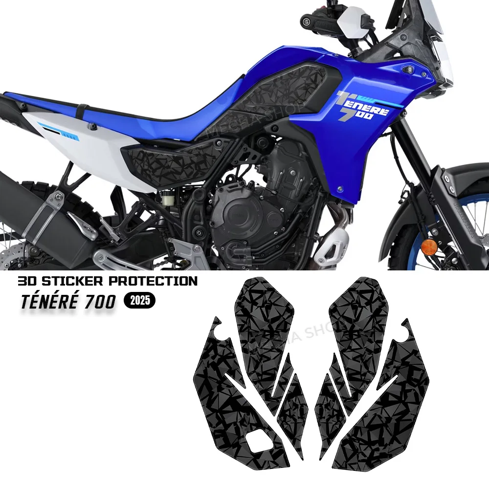 

Для Tenere 700 2025 наклейки T700 аксессуары наколенник протектор топливного бака боковые 3D наклейки из смолы накладка на бак