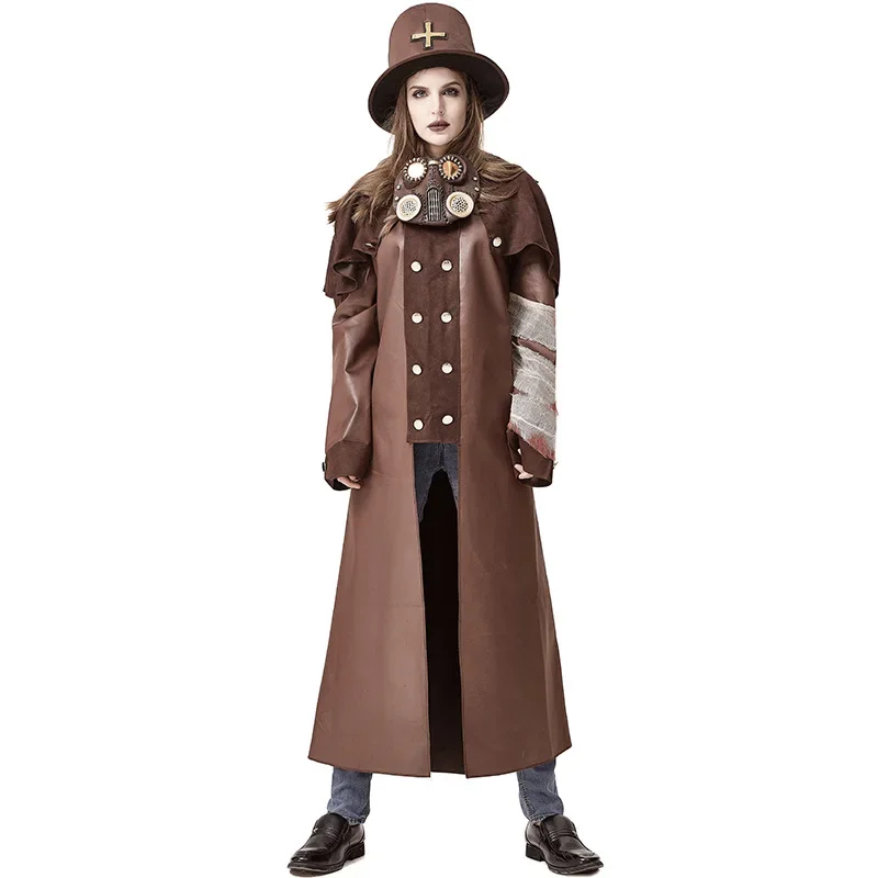 Costumi di Halloween per uomini adulti donne chiesa becco la peste Costume da dottore Cosplay con maschera Steam Punk