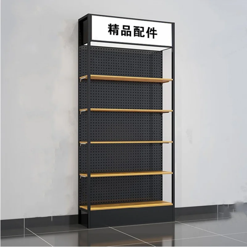 Custom, Cheap metal retail phone shop accessories display stand display rack wooden shelf for phone