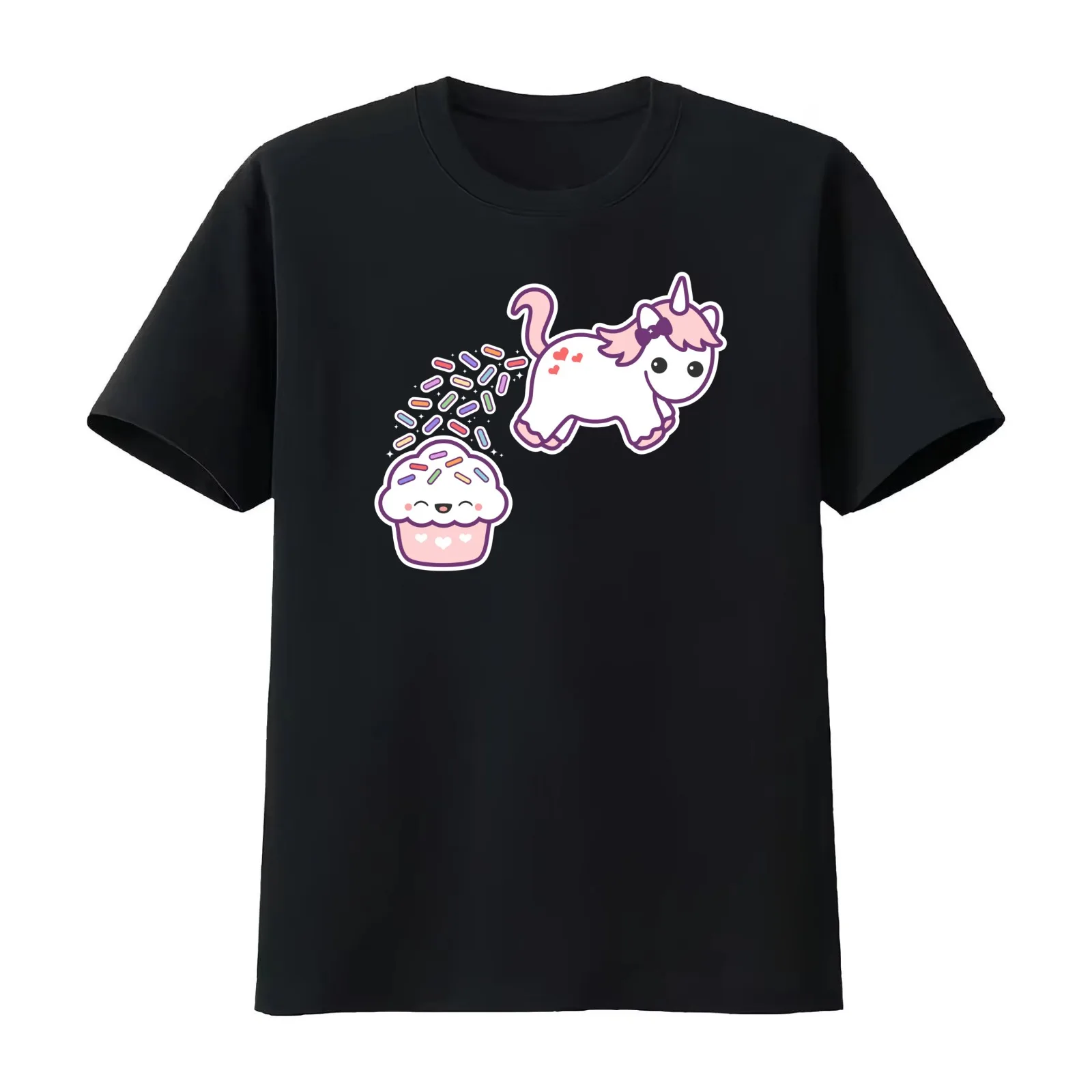 Sprinkle Poo T-Shirt Summer Casual Cotton Tee Oversized Streetwear Tops Vintage Graphic Print Loose Fit Short Sleeve