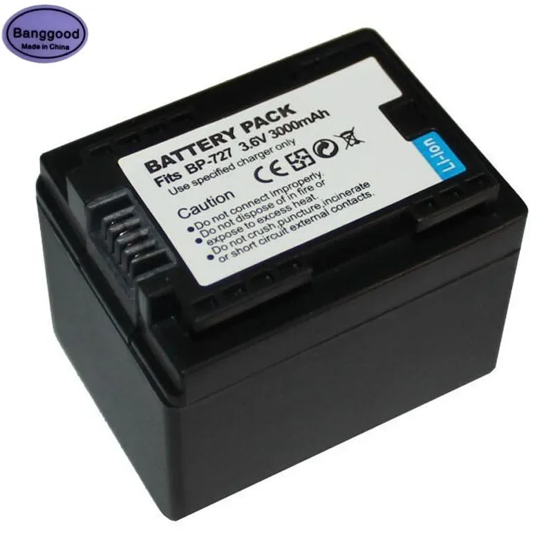 

3000mAh BP-727 BP727 Full Decode Camera Battery For Canon VIXIA HF R30 M50 M52 500 M56 M506 R30032 R36 R38 R306 R400 R500 R600