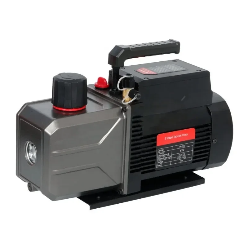 with Vacuum Gauge and Solenoid Valve Integrated Body Vacuum Pump Equipment R32 R410A Refrigerant Vacuum Pump Double Stage 12CFM