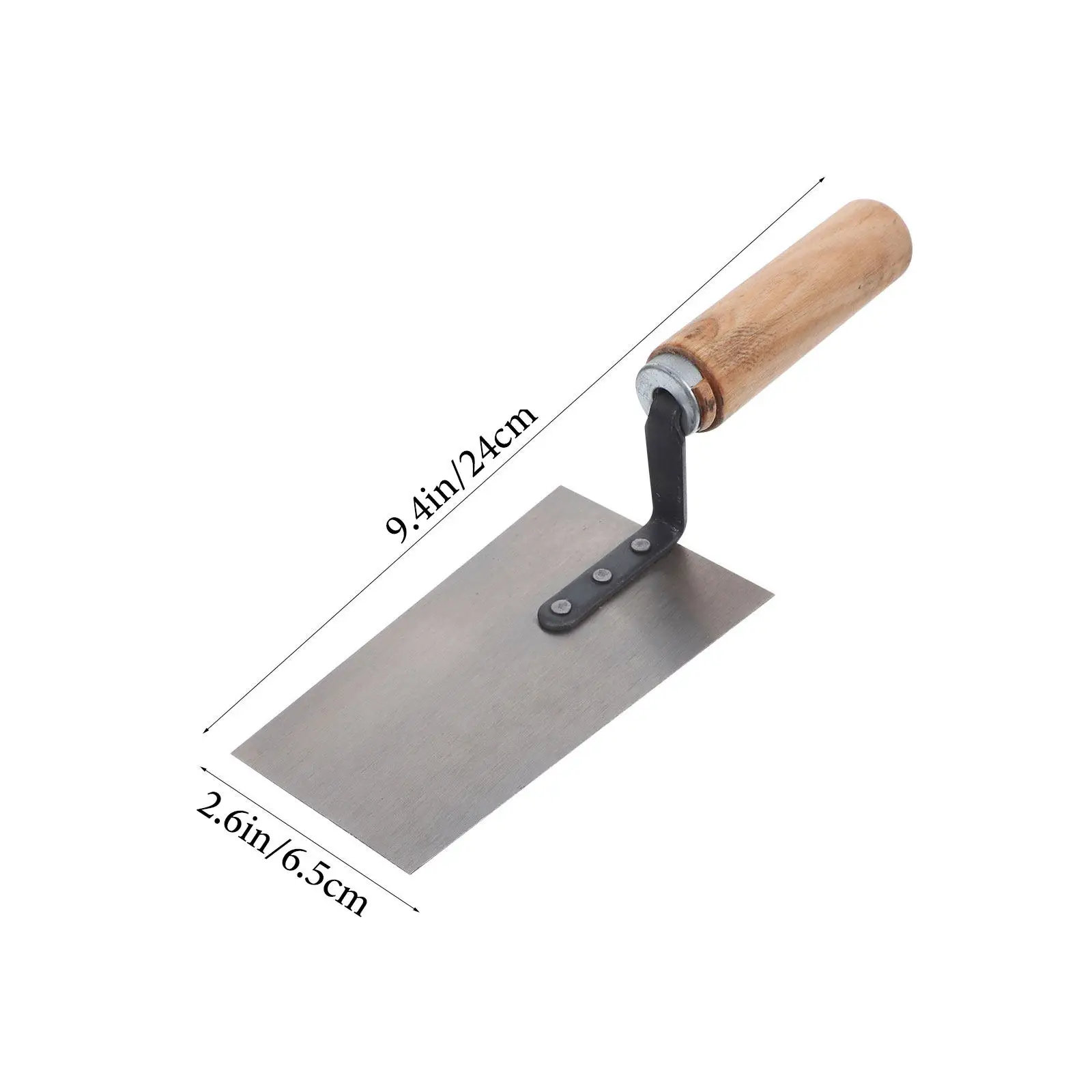 4Pcs Putty Trowel Set Masonry Trowels Wooden Handle Rust Resistant Drywall Tape Spatulas Construction Scrapers Cement Plastering
