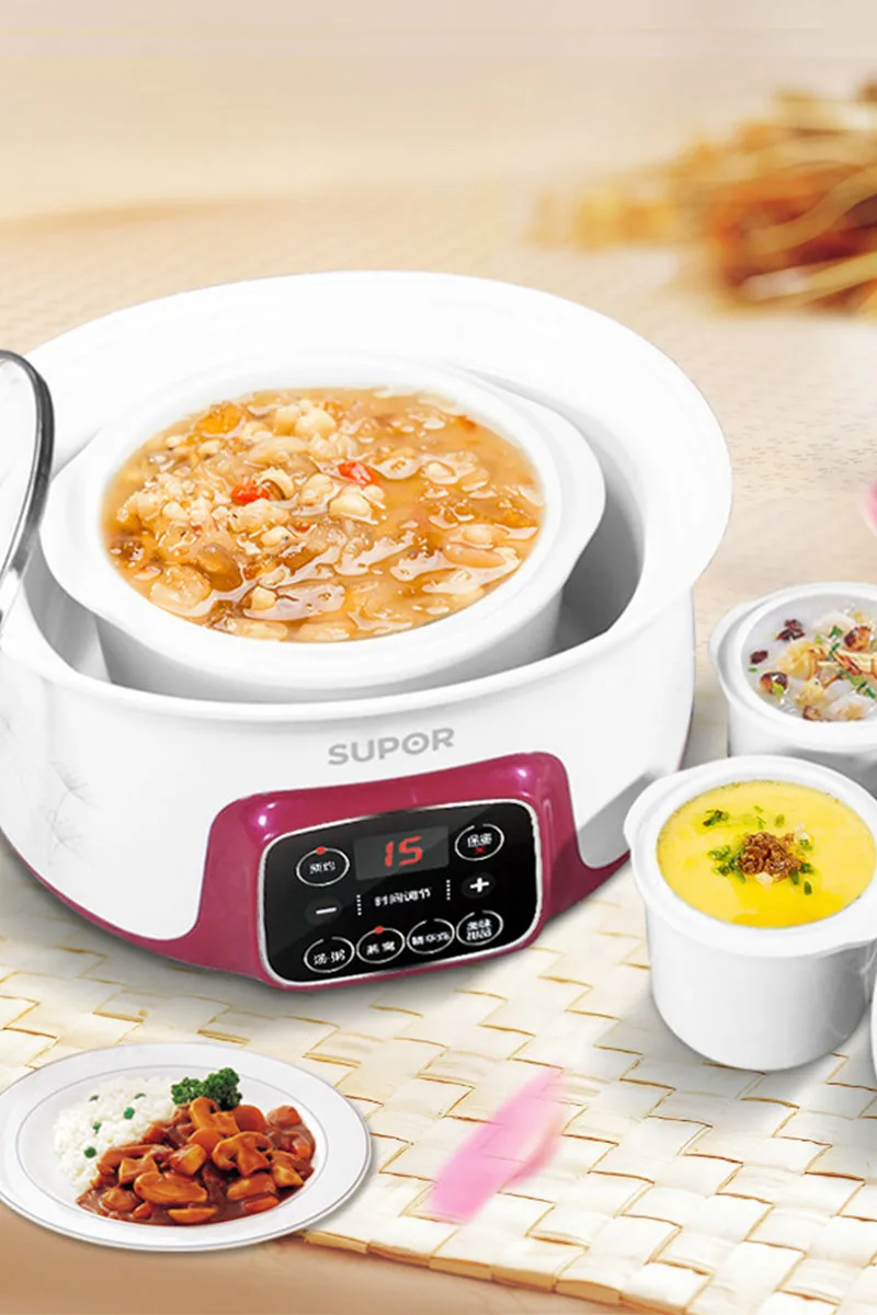 Small Electric Stewpot Household Mini Smart Multifunctional Electric Stew Pot Ceramic Stewing out of Water Soup Pot Casserole