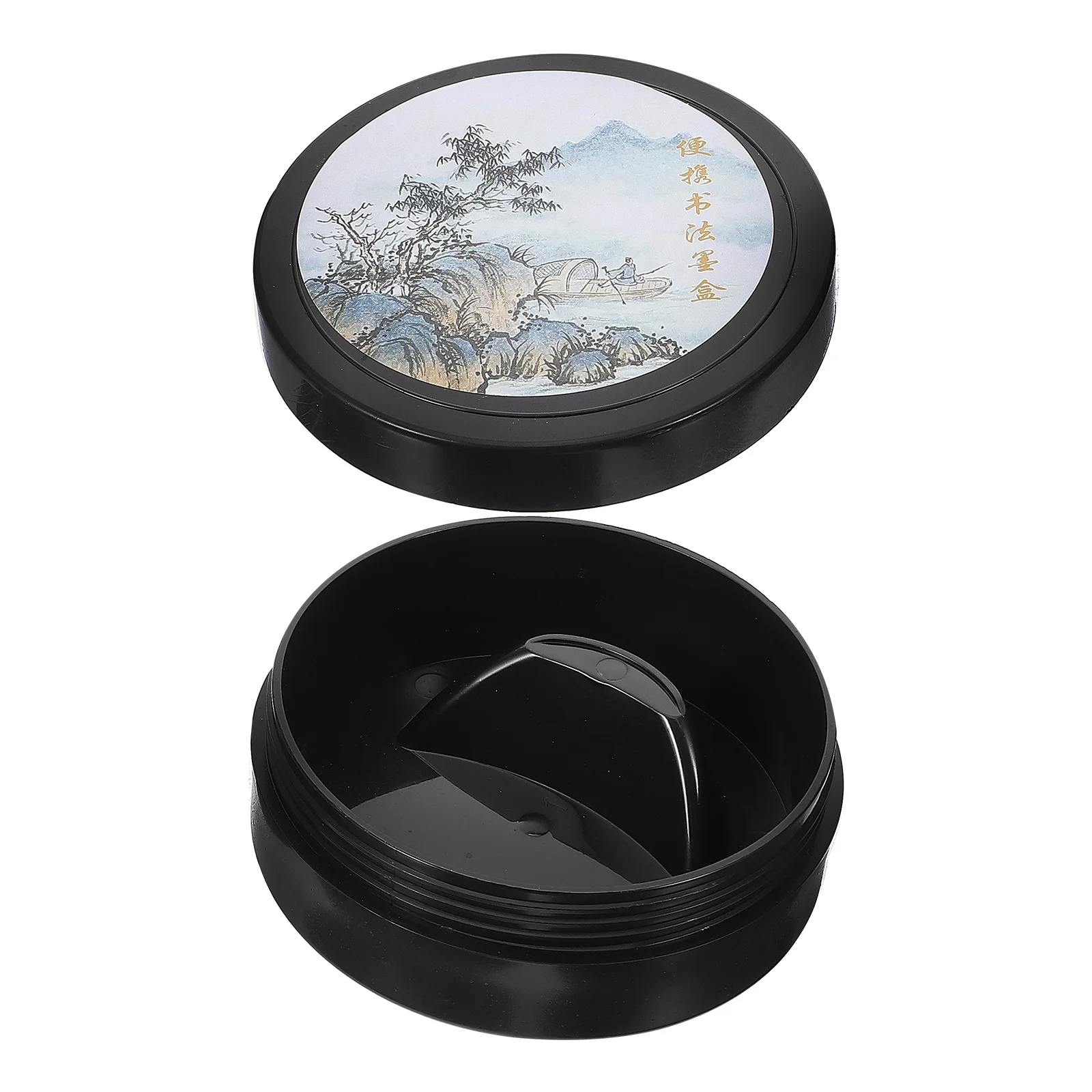 

Leak-proof Ink Cartridge Inkstone Chinese Inkslab Inkwell Calligraphy Plastic Tray