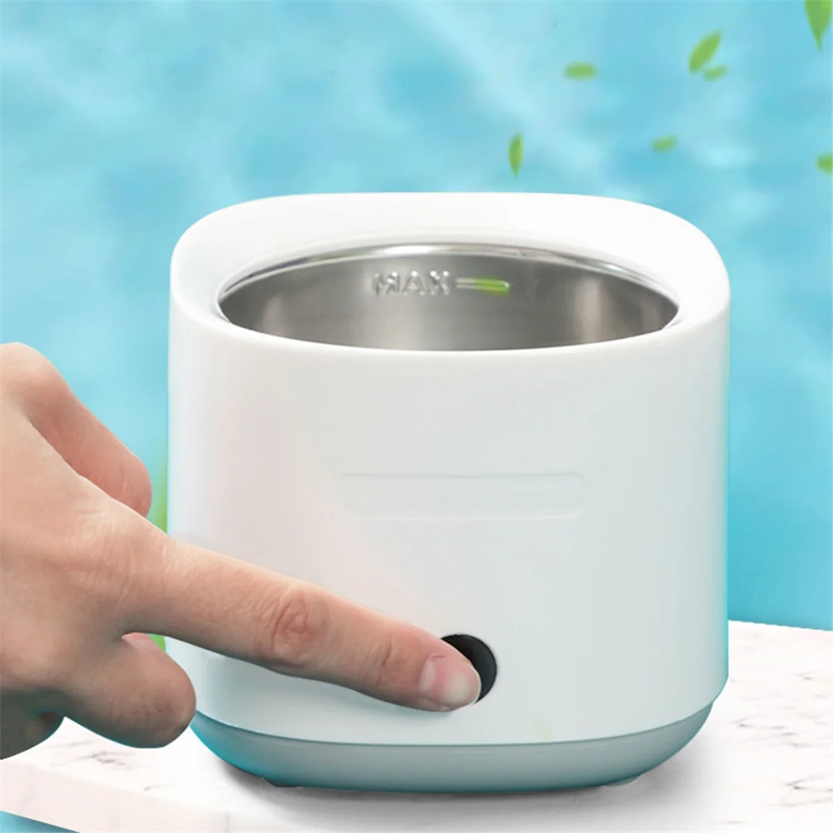 Spina americana, pulitore ad ultrasuoni da 30 W per protesi, gioielli, fermo, pulitore ad ultrasuoni portatile per uso domestico o in viaggio-HIM