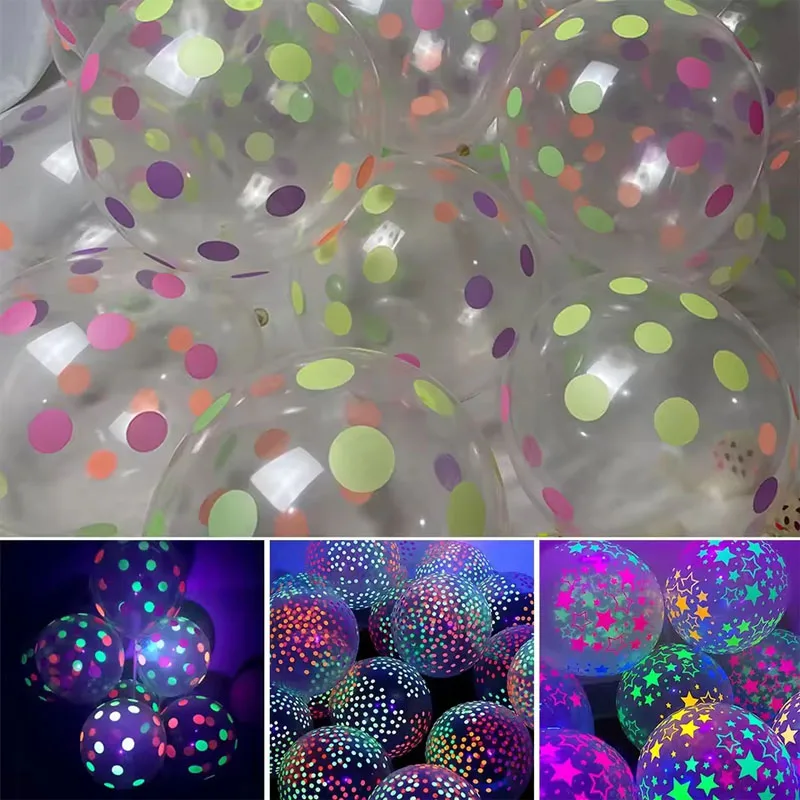 20 Stück fluoreszierende Ballons, die im Dunkeln leuchten, Neon-Glüh-Latexballons für Hochzeit, Geburtstag, Glow-Party-Dekoration