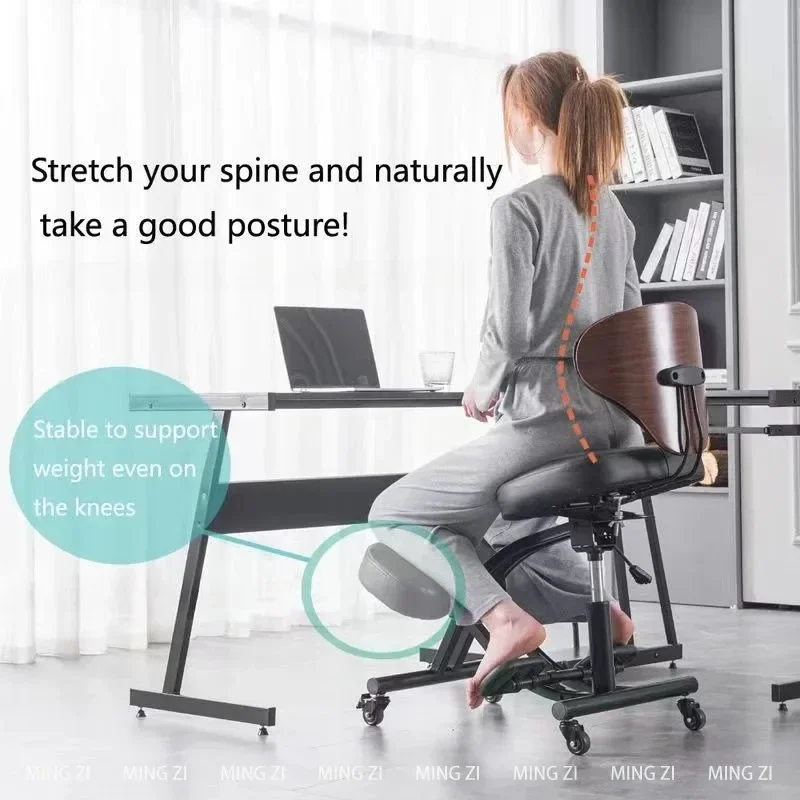 Ergonomic Office Kneeling Back Support, Liftable Balance Chair Study Stool Improve Your Posture With An Angled Seat