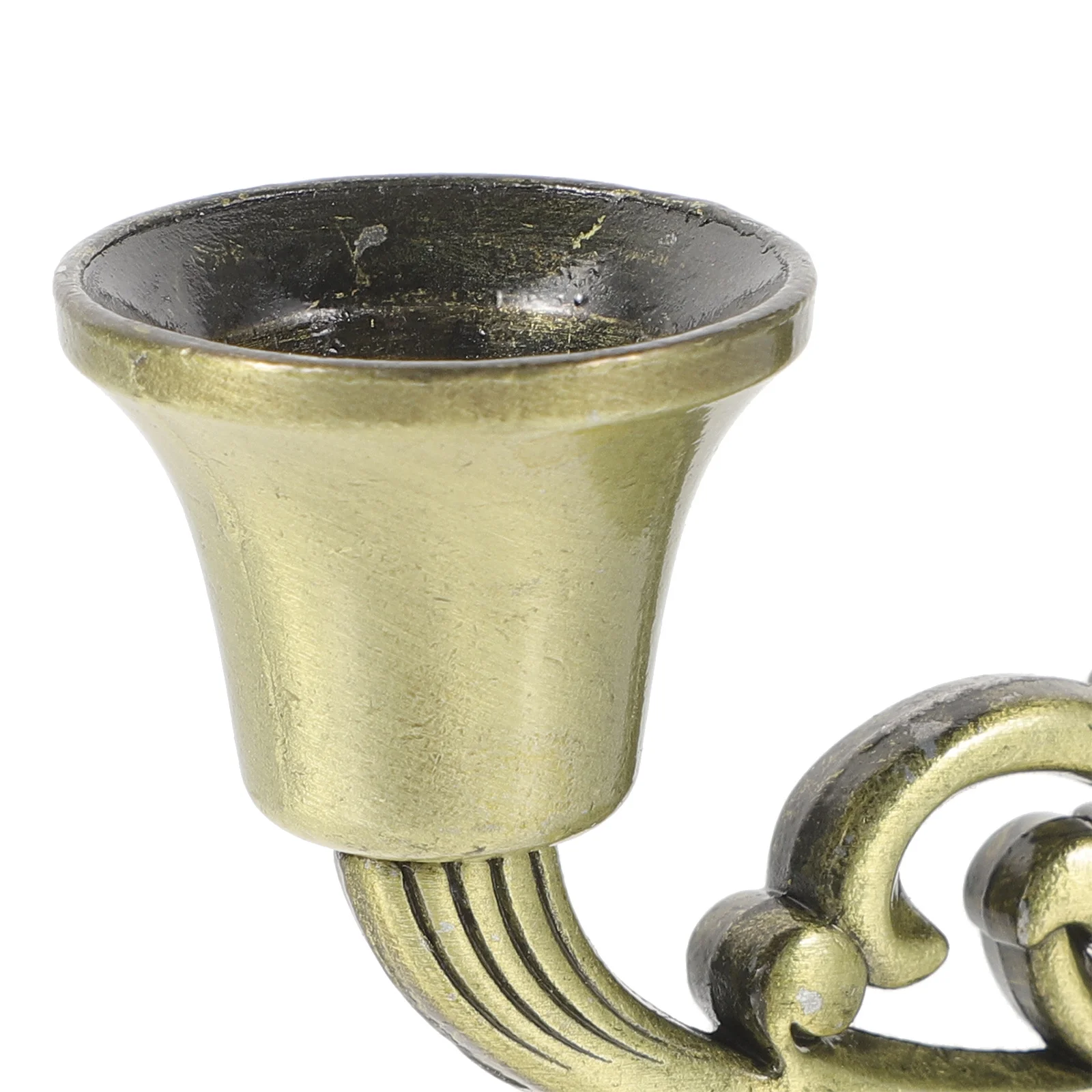 

Decorative Holder Zinc Alloy Table Candlestick Creative Design Retro Style Home Decor Pillar Stand Holder