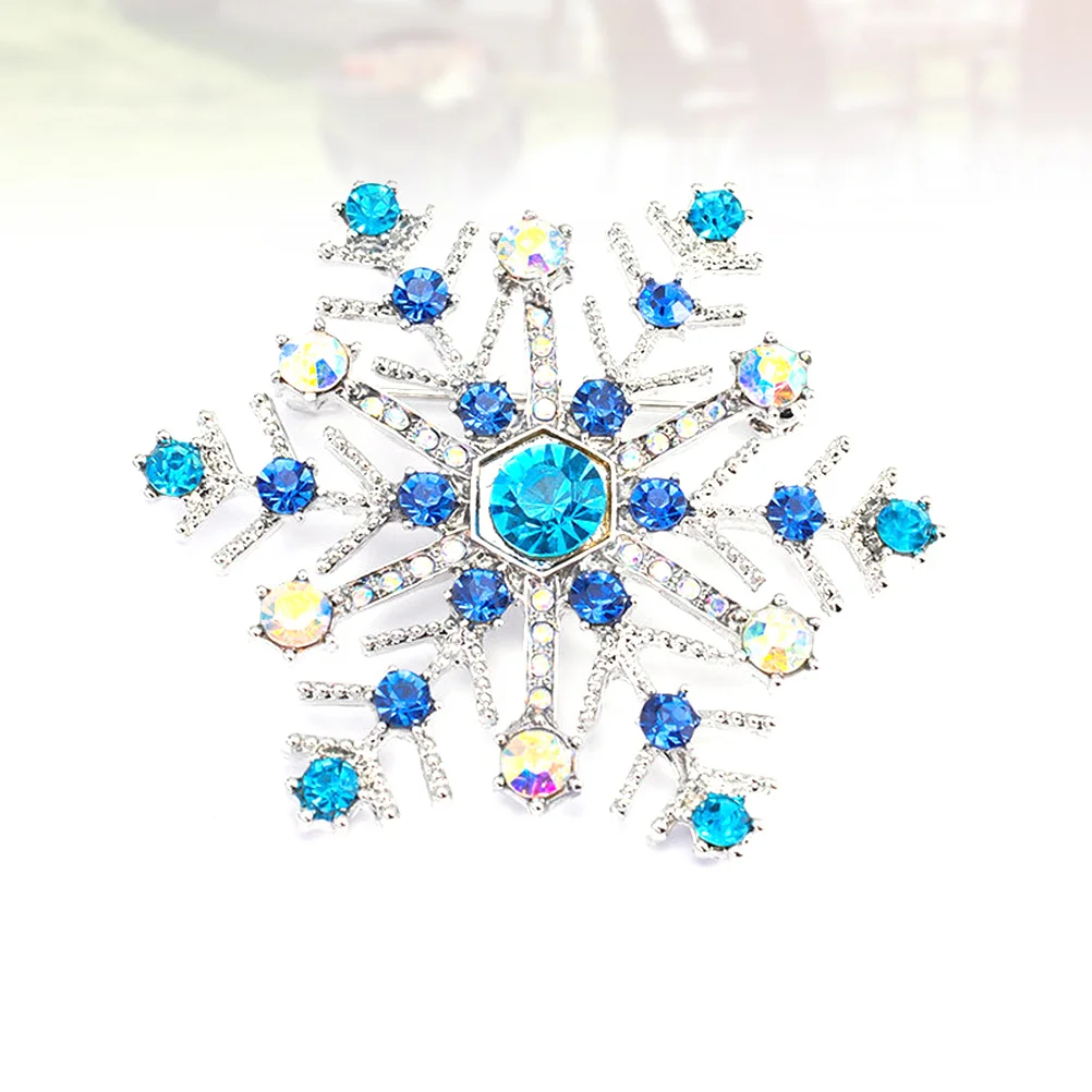 Стильная брошь-снежинка из комбинированных камней, идеальный подарок